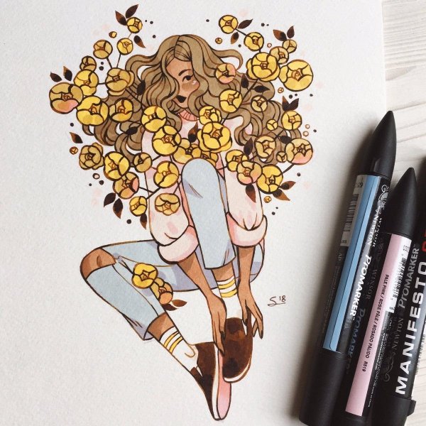 Рисунки фломастерами