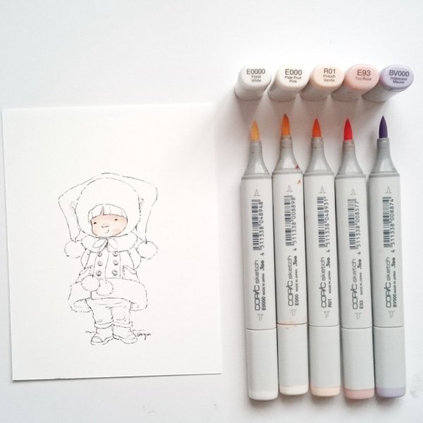Рисунки маркерами Copic лёгкие