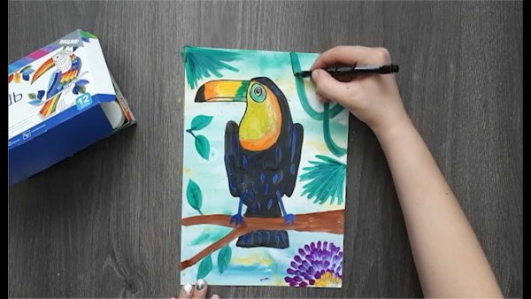 Скетчинг Тукан