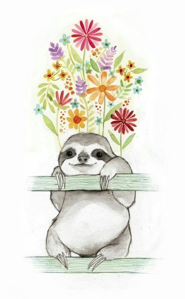 Открытка «Ленивец»