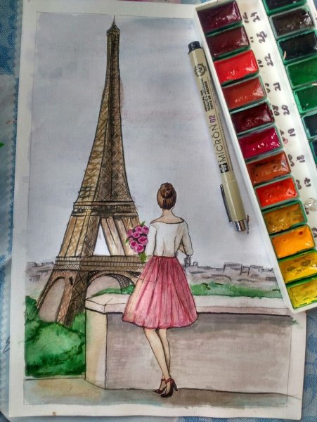 Скетчинг Париж