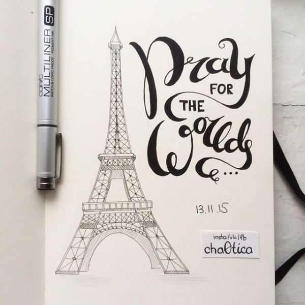 Рисунки для скетчбука Париж