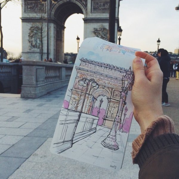 Париж маркерами