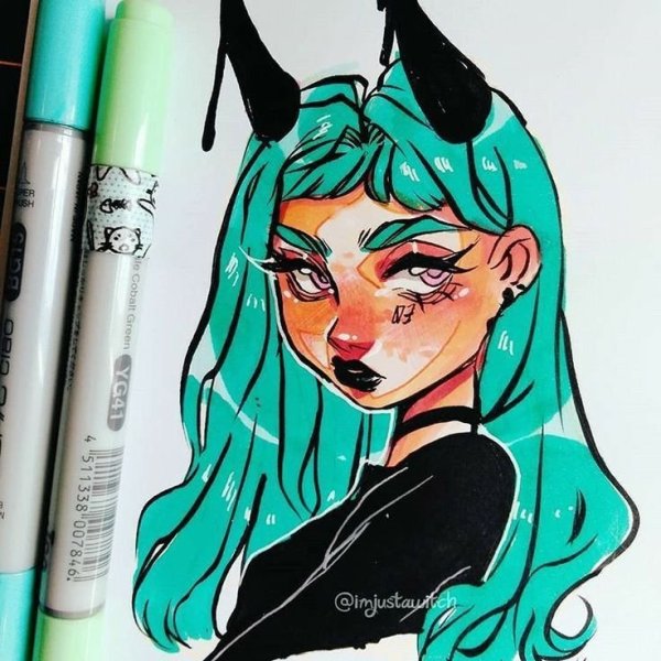 Стиль рисования персонажей маркерами