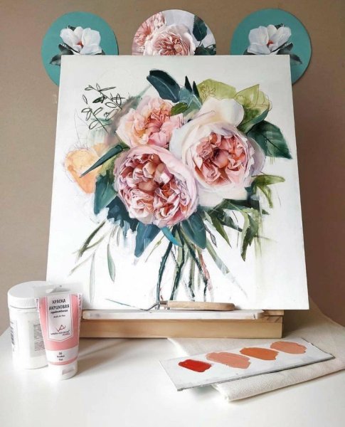 Пионы фломастерами