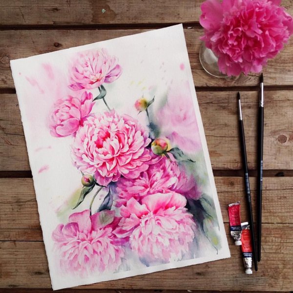 Акварельные цветы