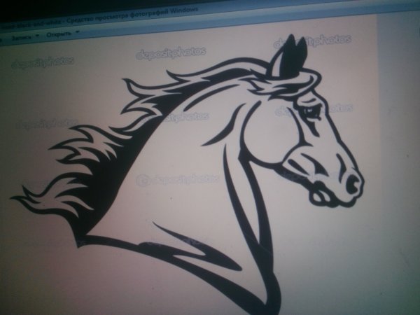Лошадь маркерами