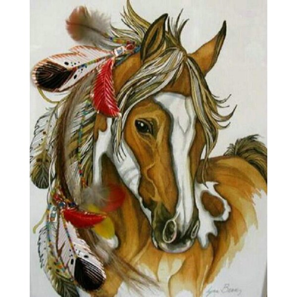 Лошадь маркерами