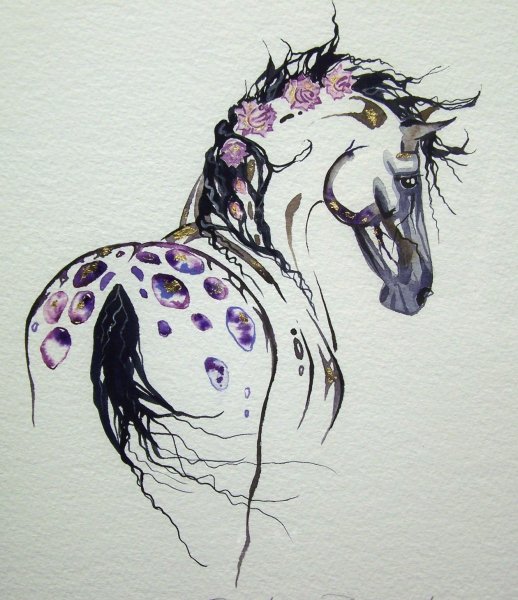 Лошадь скетчинг для рисования