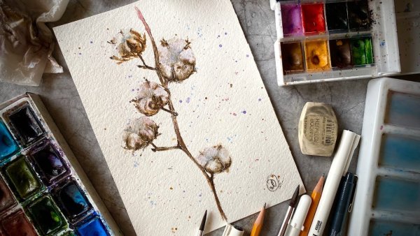 Натюрморт маркерами