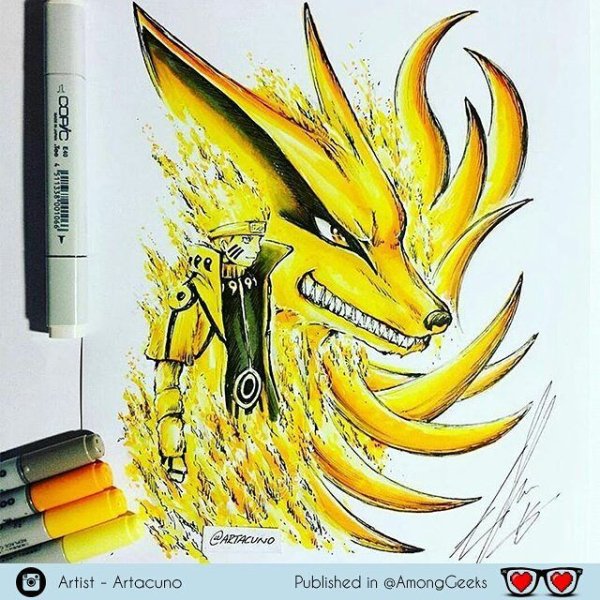 Рисунки профессиональными маркерами Кураму