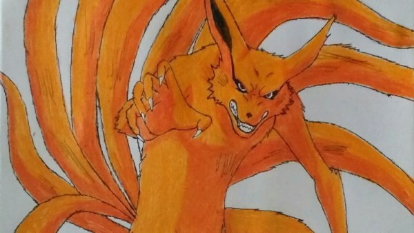 Наруто девятихвостый Лис цвет