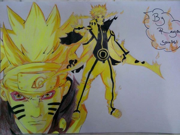 Курама и Наруто скетчбук