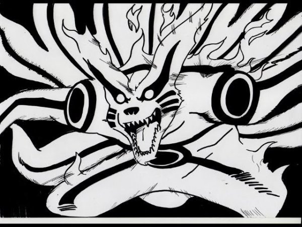 Наруто печать и девятихвостый Лис