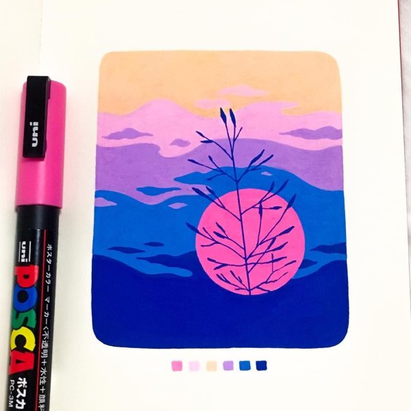 Рисунки маркерами