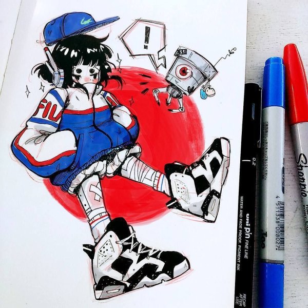 Рисунки маркерами поска