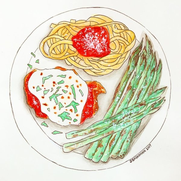 Спагетти иллюстрация