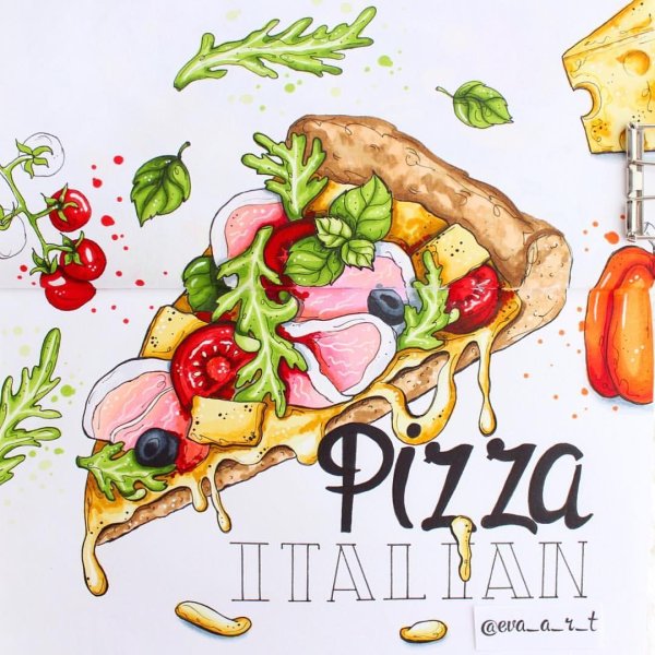 Итальянская кухня иллюстрации