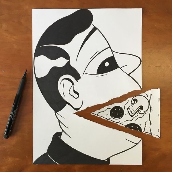 Чёрный маркер для рисования