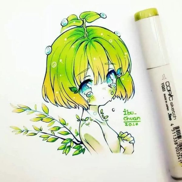 Рисунки спиртовыми маркерами