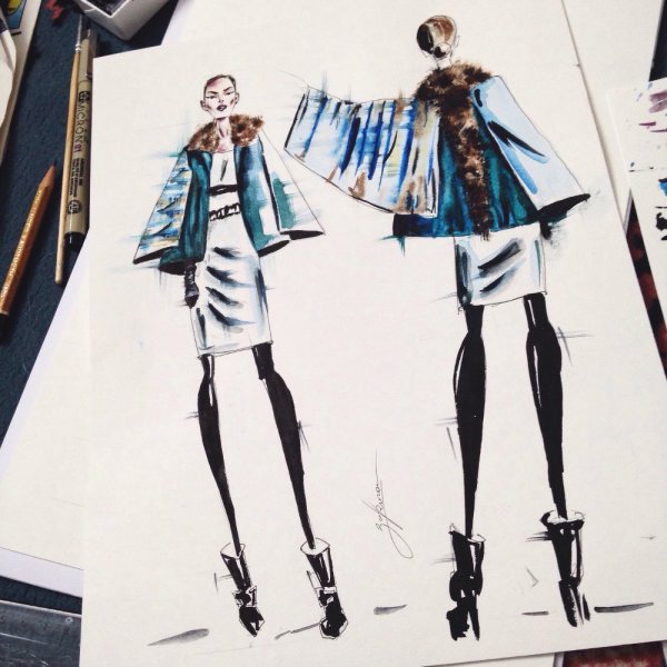 Современная фэшн иллюстрация