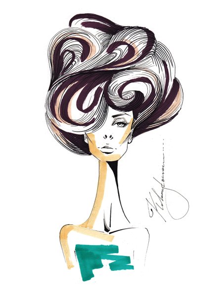 Стилизованные портреты маркерами