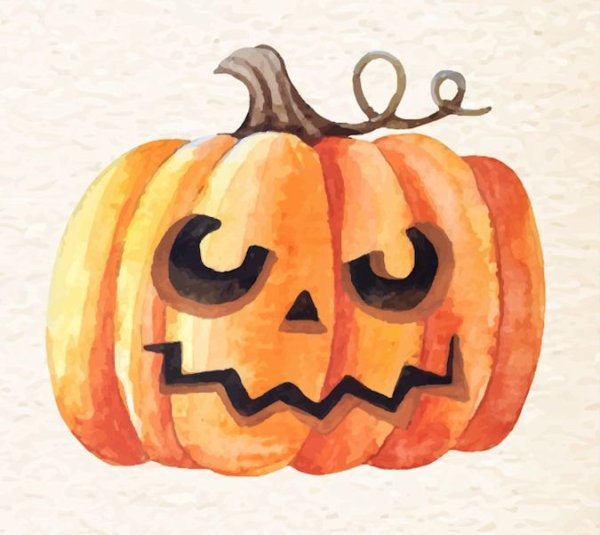 Хэллоуинская тыква маркерами