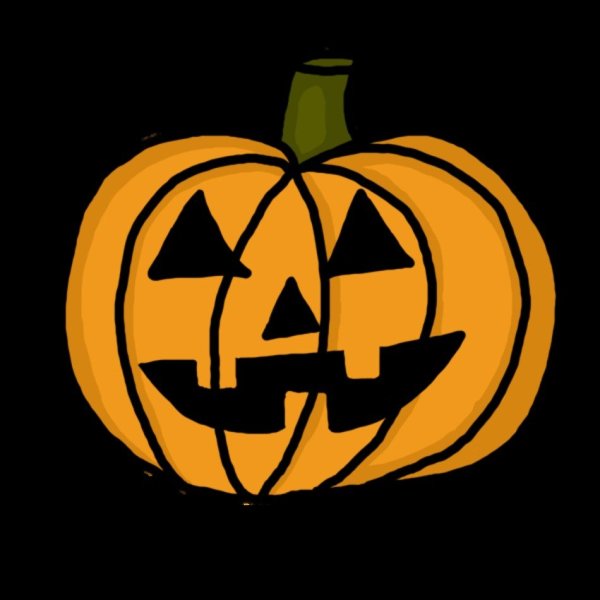 Тыква на черном фоне