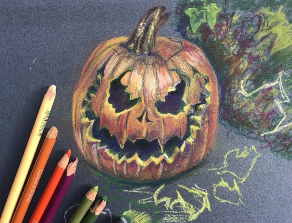 Рисование тыквы