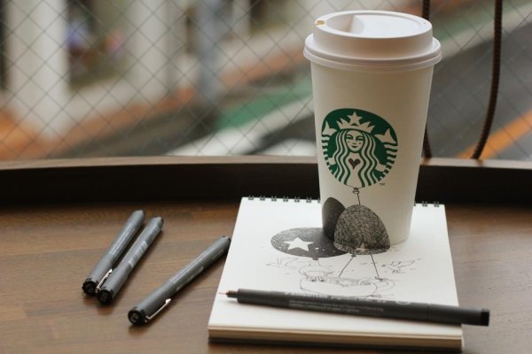 Скетчинг кофе Старбакс