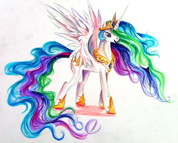 Пони принцесса Селестия нарисовать