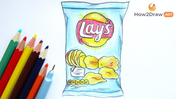 Чипсы карандашом