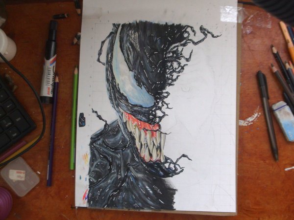 Рисунки в скетчбук Веном