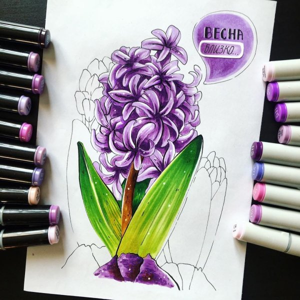 Рисунки маркерами