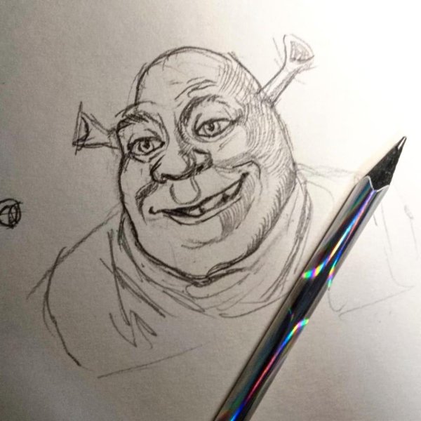 Шрек фломастером