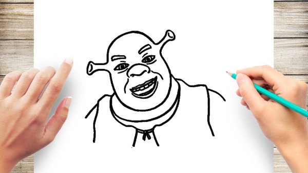 Шрек фломастером