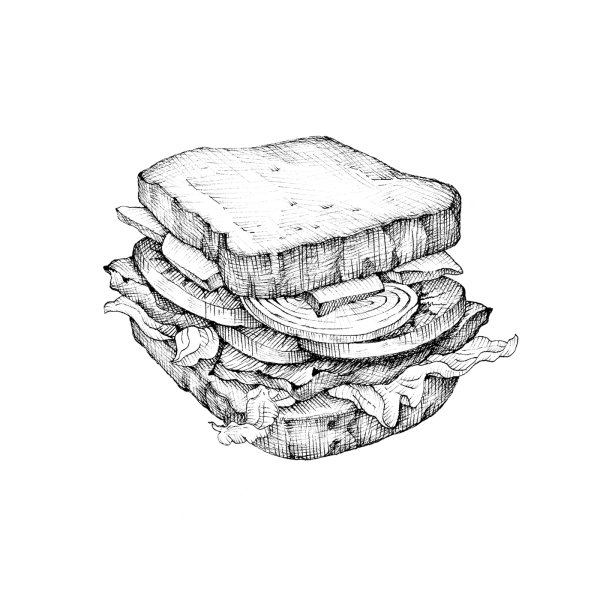 Бутерброд карандашом