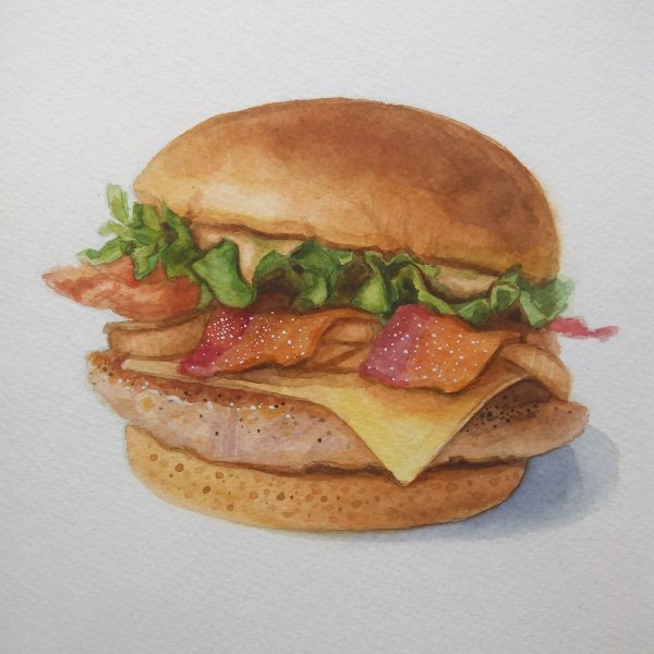 Бутерброд акварелью