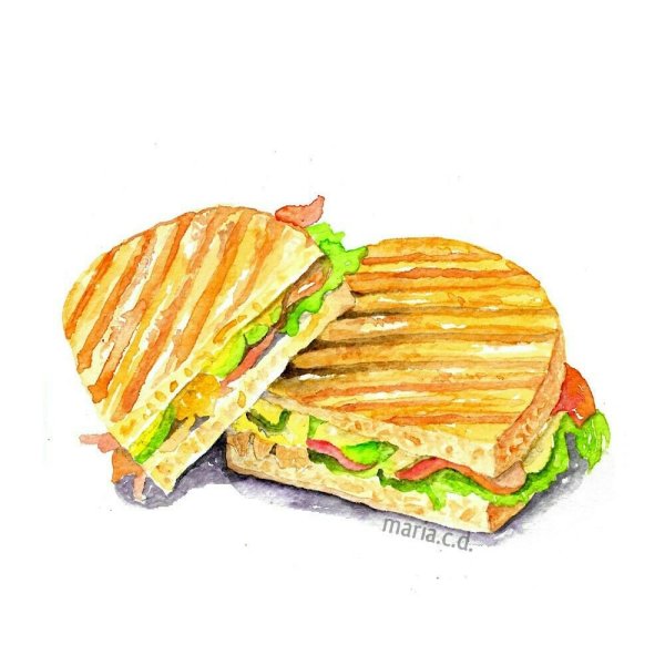 Бутерброд акварелью