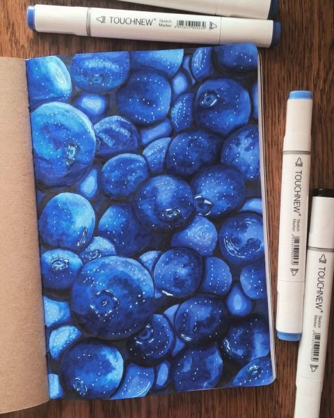 Голубика маркерами