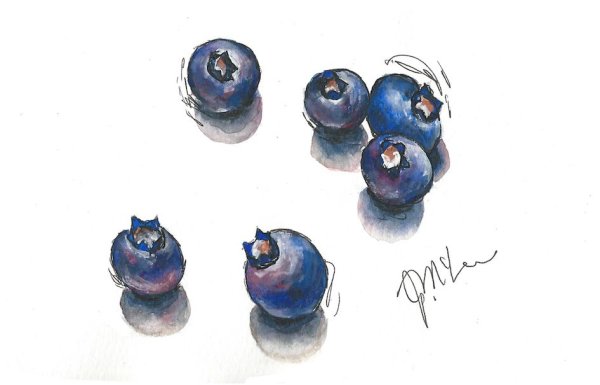 Черника маркерами