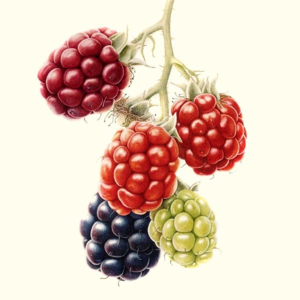 Мастер класс ежевика акварелью