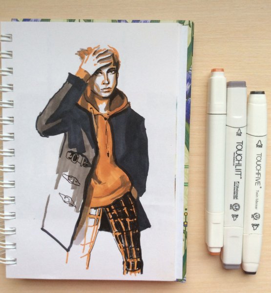 Рисунки маркерами для скетчинга люди