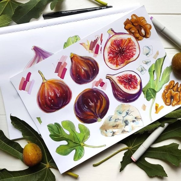 Инжир маркерами