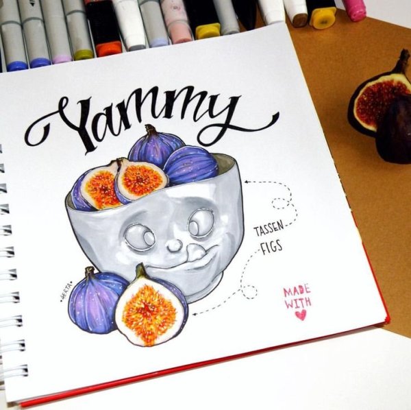 Инжир маркерами