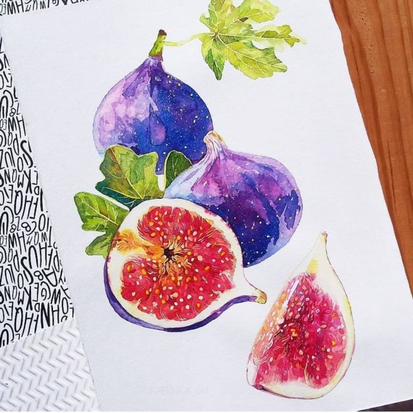 Скетчинг фрукты