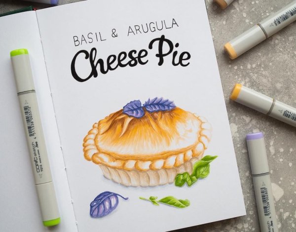 Пирожки скетч маркерами