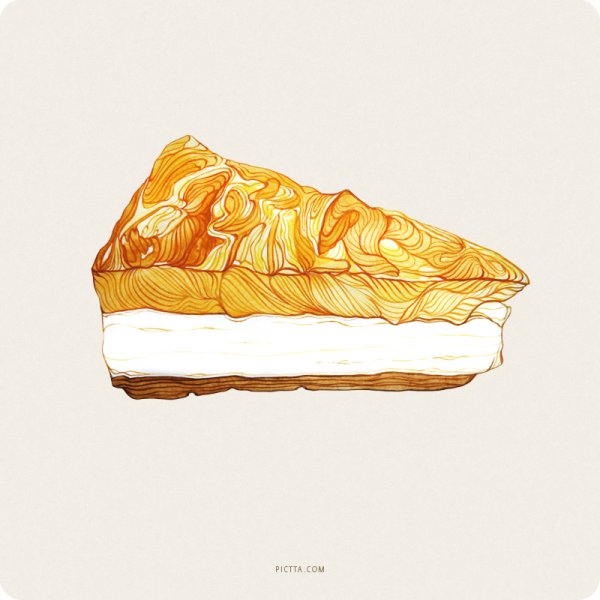 Чизкейк скетч маркерами