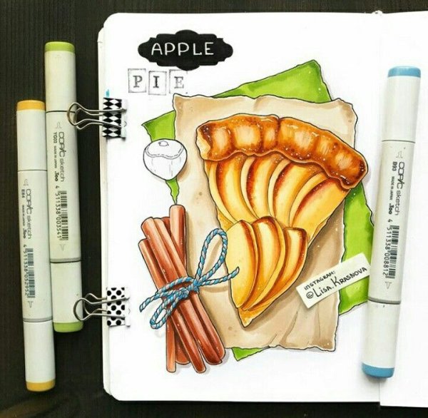 Паста скетч маркерами