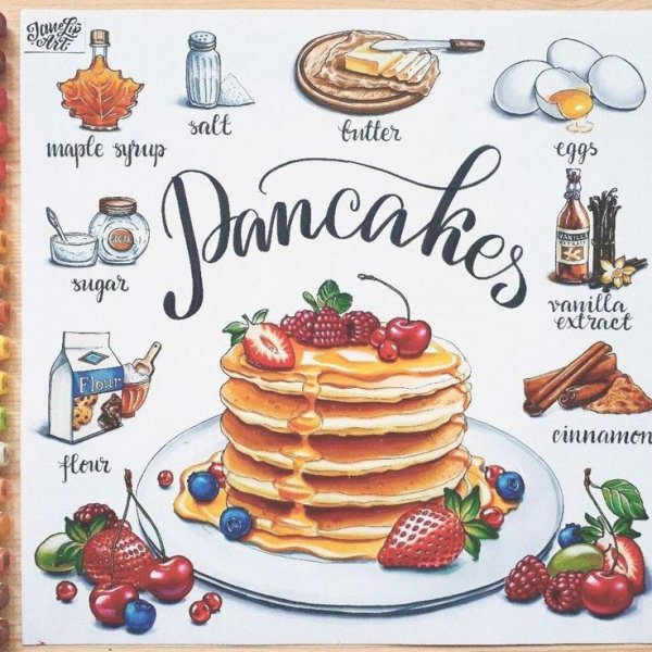 Книга рецептов с иллюстрациями